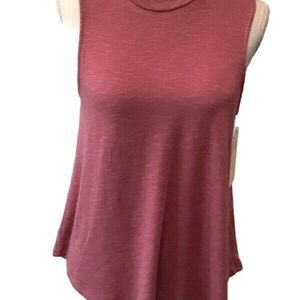 Gianni Bini Girls Mauve Shimmer Top Size XLARGE Sleeveless Mock Neck Blouse